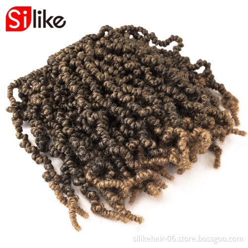Pre Twisted Passion Twist Bomb Crochet Hair Synthetic Ombre Faux locs Havana Crochet Braids10"/15 Strands Crochet Hair Braids